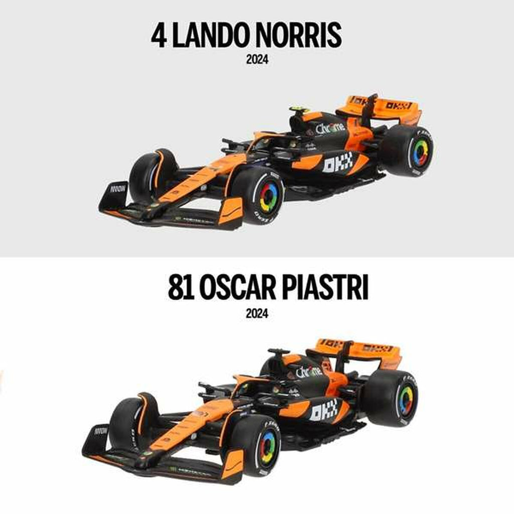 Bburago F1 – McLaren MCL38 2024, lot de 2, 1:43