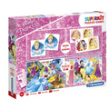 Clementoni, SuperKit, Disney Princess, Puzzle, Fille, 4+ ans, 2 x 30 + 48 + 28 pièces