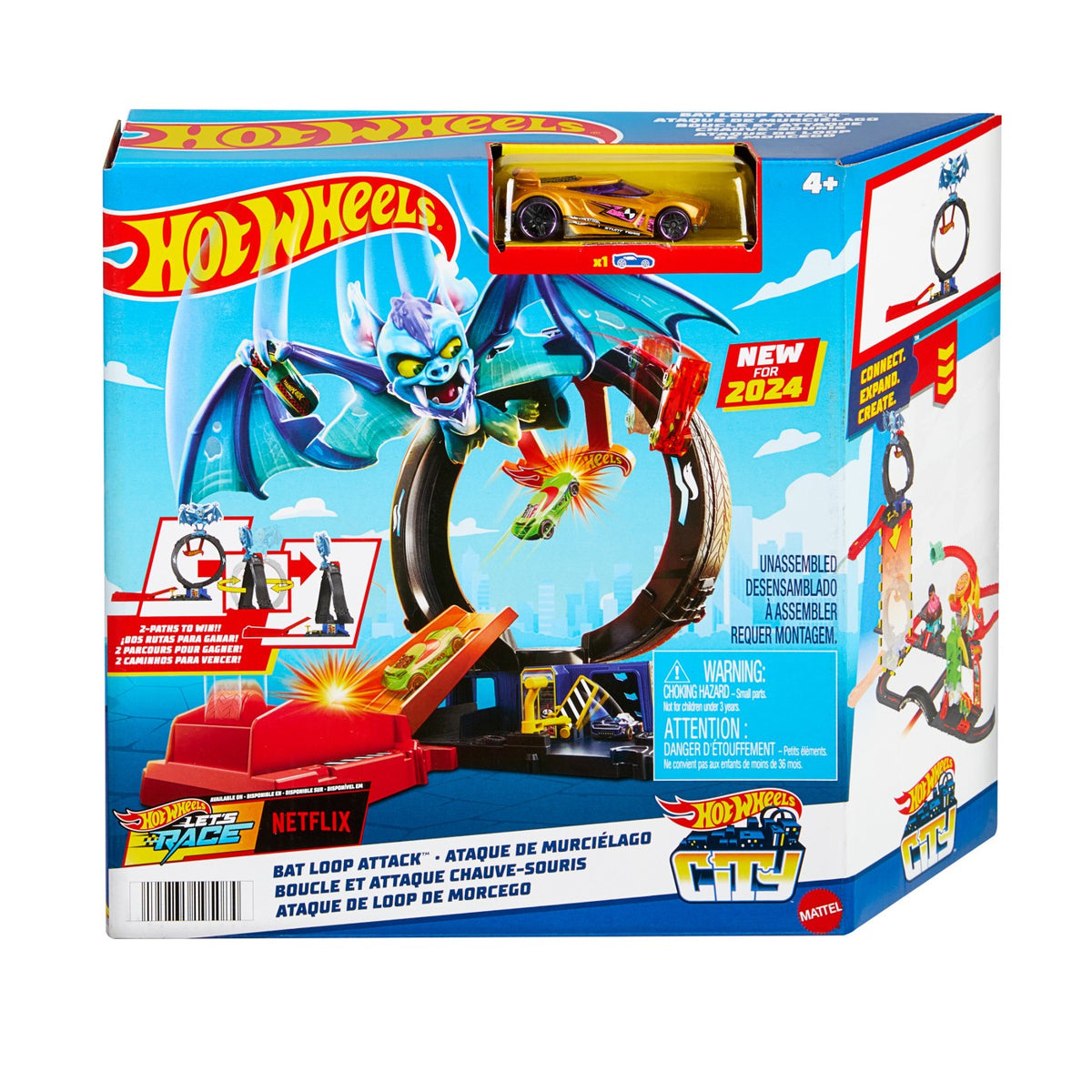 Hot Wheels City Bat Loop Attack HTN78