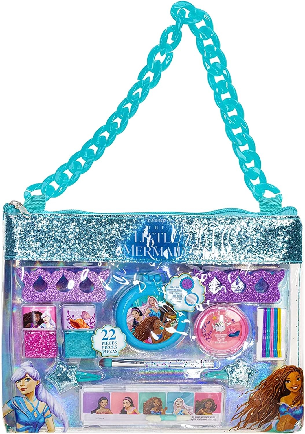 Townley Disney Little Mermaid Chain Bag Cosmetic Set DP5113GA