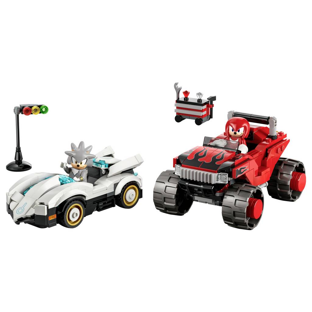 LEGO Sonic 77118 – Voiture de Silver vs Monster Truck de Knuckles