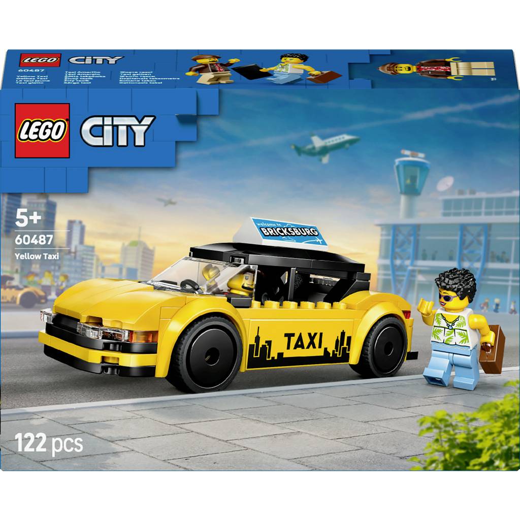 60487 LEGO CITY Yellow taxi (60487); kit with model car and 2 minifigures 60487