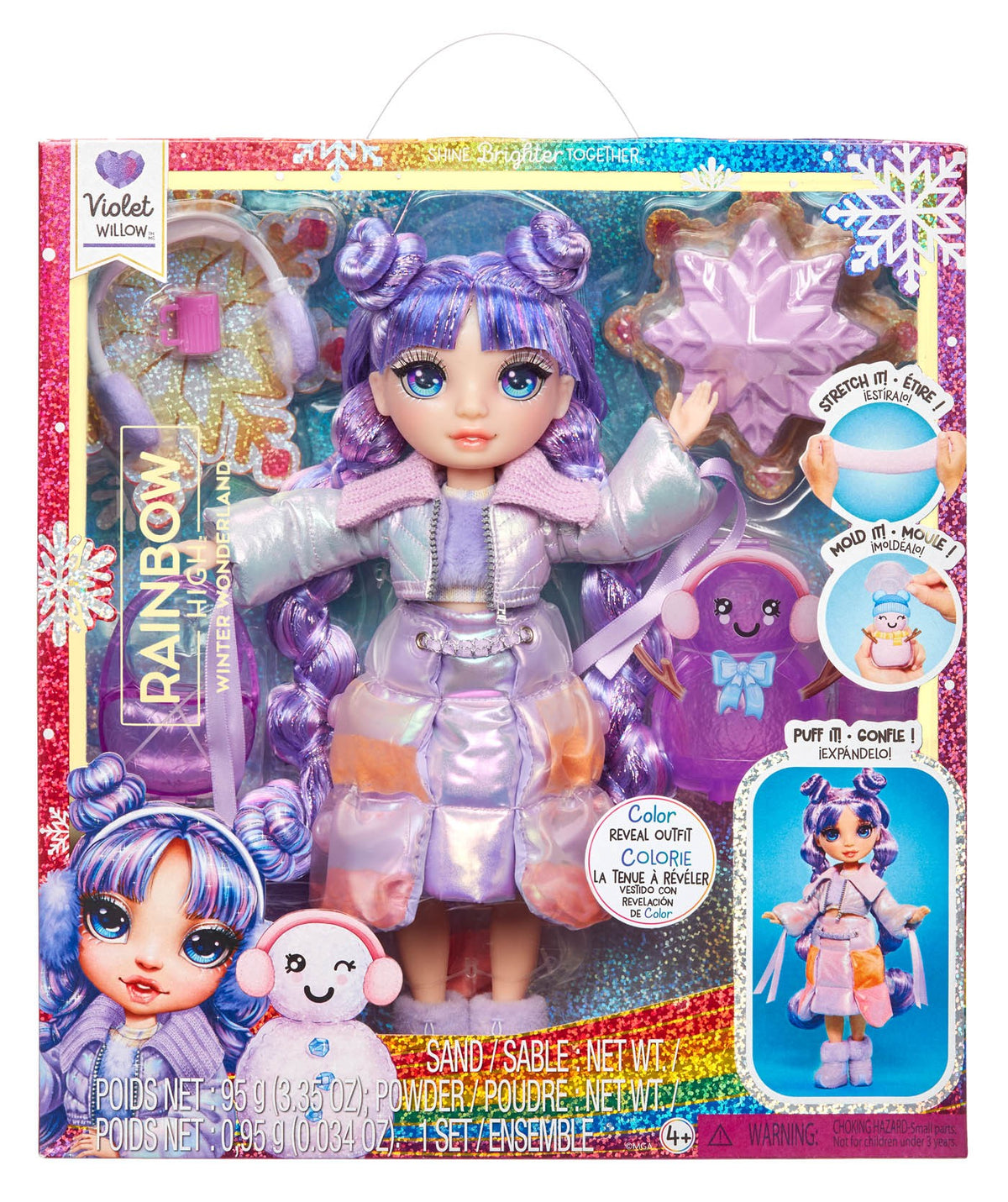 120865-EUC Rainbow High Winter Wonderland Doll- Violet (Purple) - Rainbow High