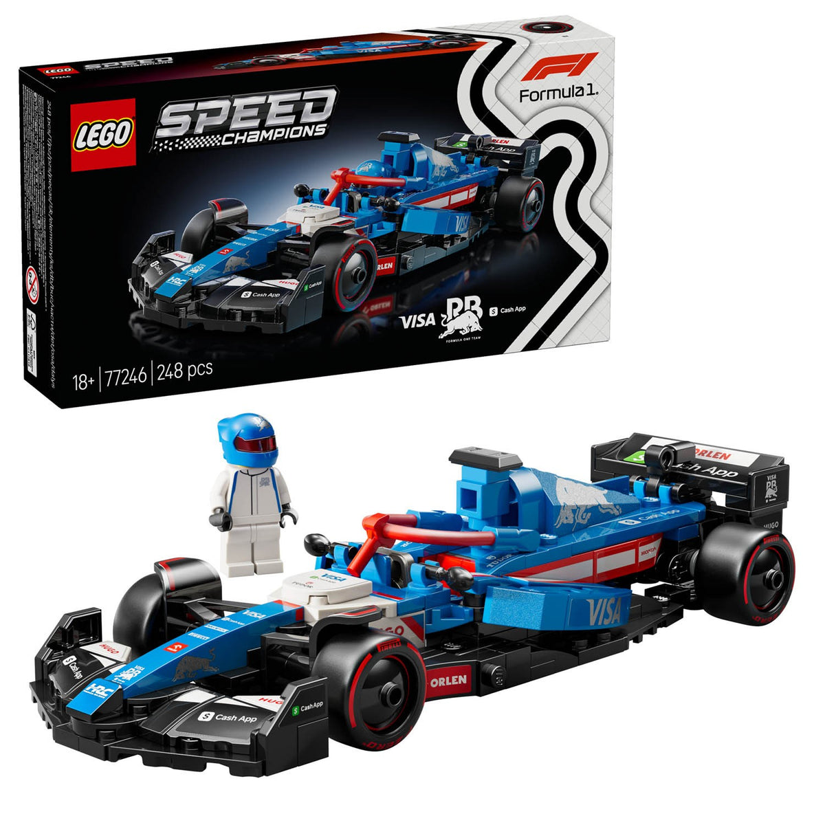 LEGO Speed Champions Visa Cash App Rb Vcarb 01 F1 Race Car 77246