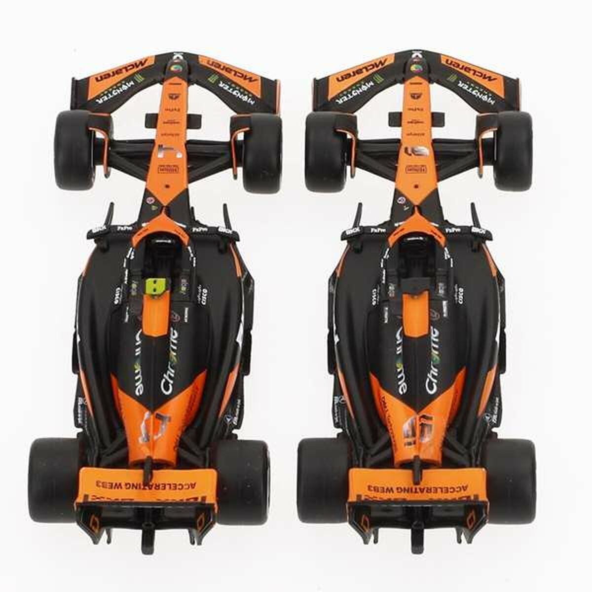 Bburago F1 – McLaren MCL38 2024, lot de 2, 1:43