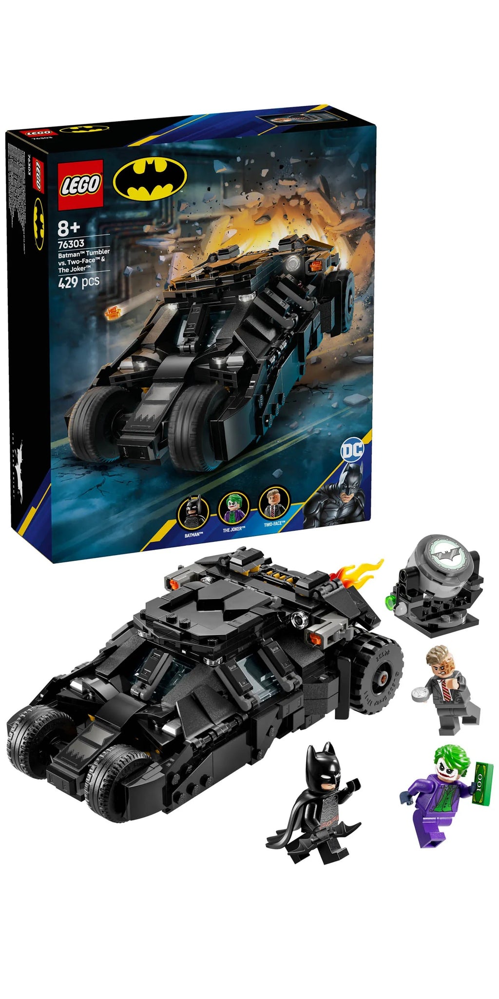LEGO DC 76303 – Batmobile Tumbler, Two-Face & Joker