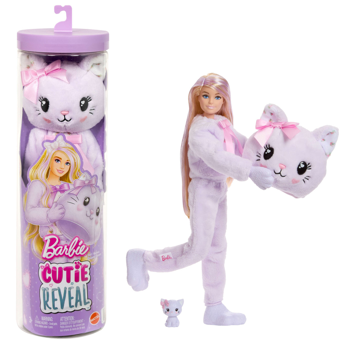 Barbie Cutie Reveal Sweet Bows Purple Kitten JJP64 - Barbie