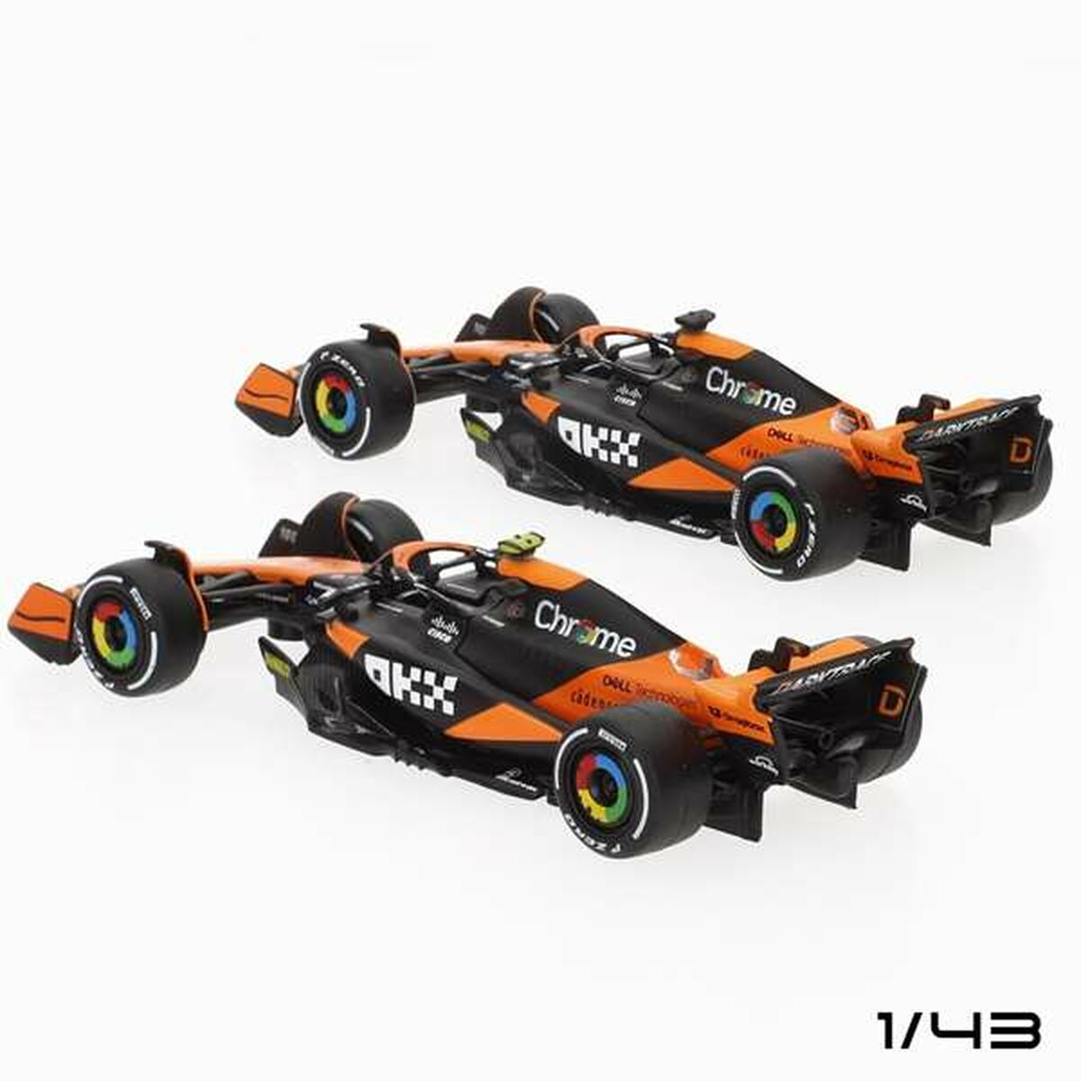 Bburago F1 – McLaren MCL38 2024, lot de 2, 1:43
