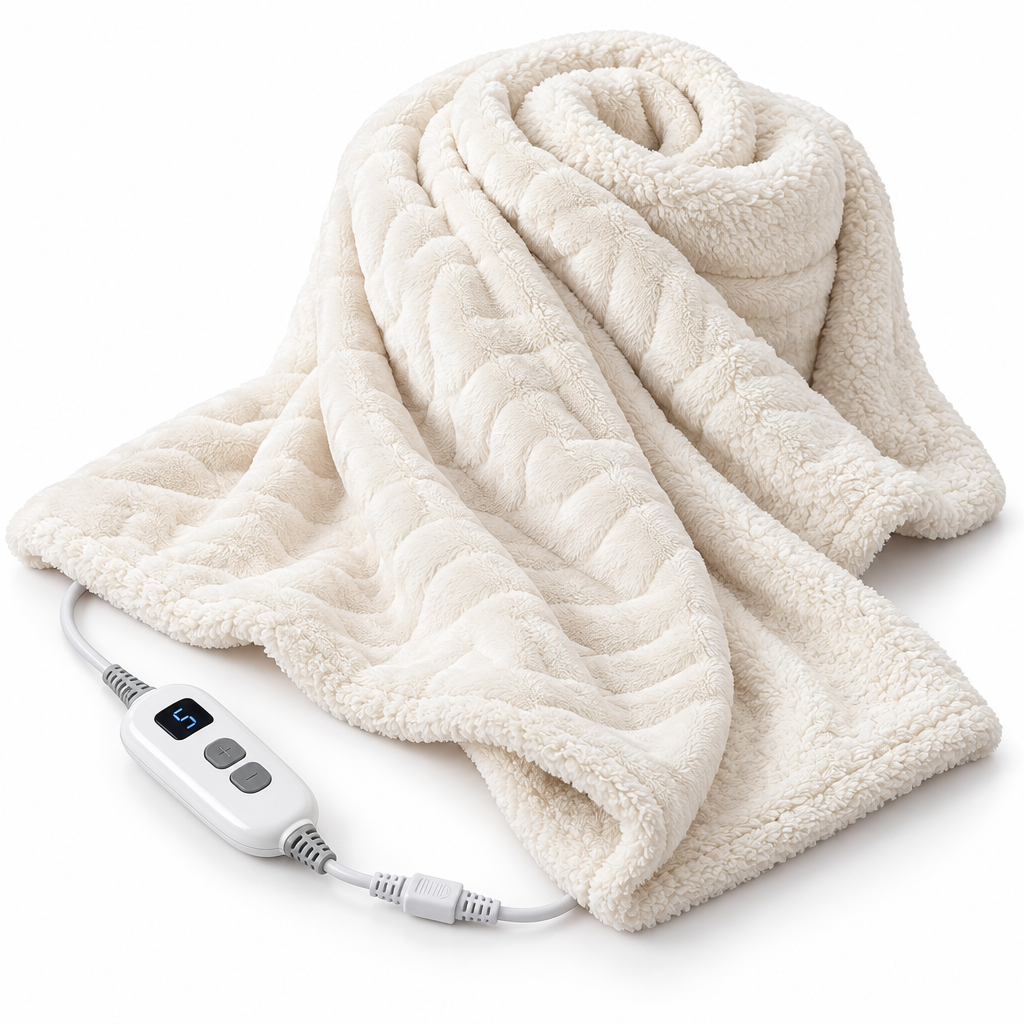 Plaid Chauffant Velours Doux