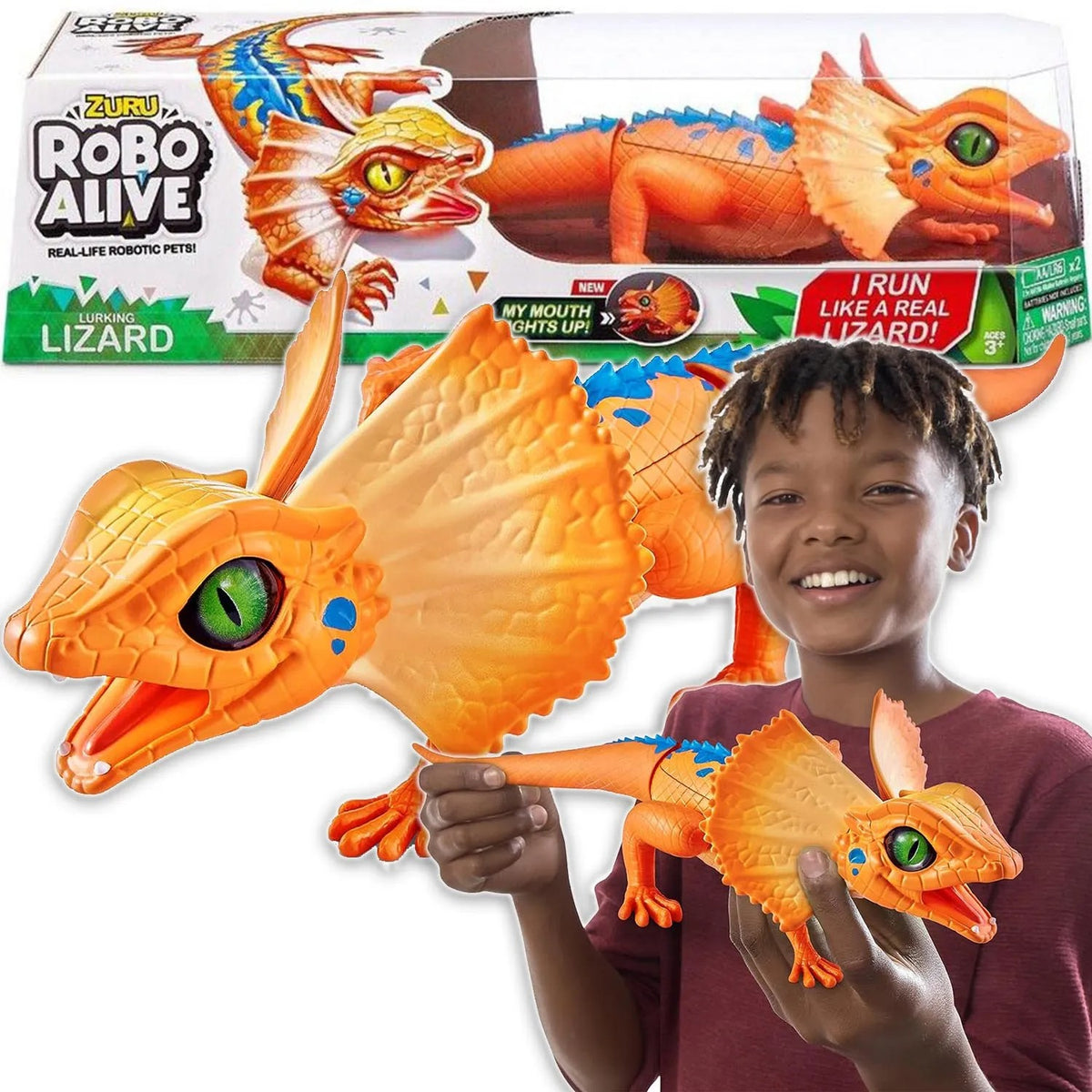 Zuru Robo Alive Lurking Lizard Orange 6950 - Zuru