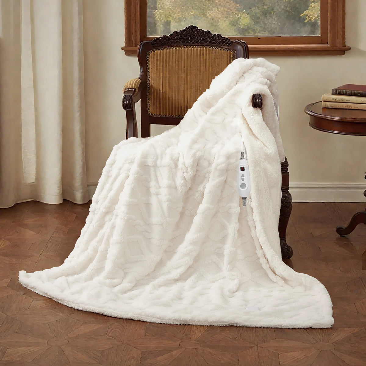 Plaid Chauffant Velours Doux