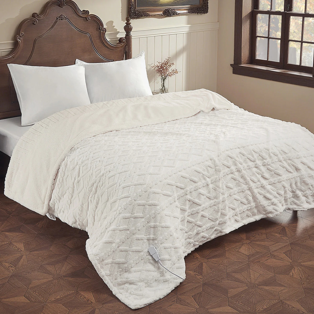 Plaid Chauffant Velours Doux