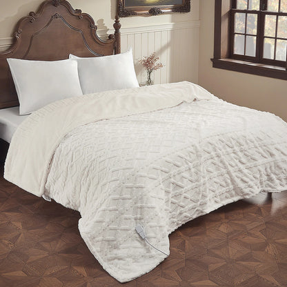 Plaid Chauffant Velours Doux